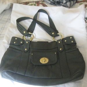 ETIENNE AIGNER SHOULDER HANDBAG GREEN LEATHER NWOT